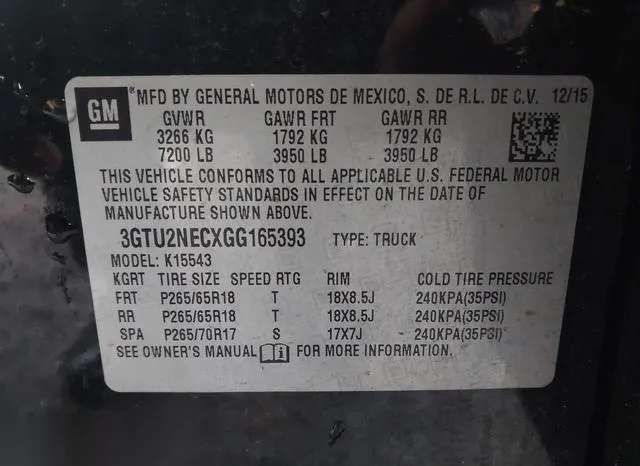 3GTU2NECXGG165393 2016 2016 GMC Sierra- 1500 Slt 9