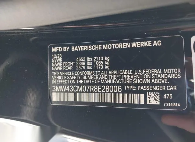 3MW43CM07R8E28006 2024 2024 BMW 2 Series- M240I 9