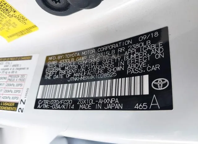 JTNKHMBX4K1028525 2019 2019 Toyota C-HR- LE 9