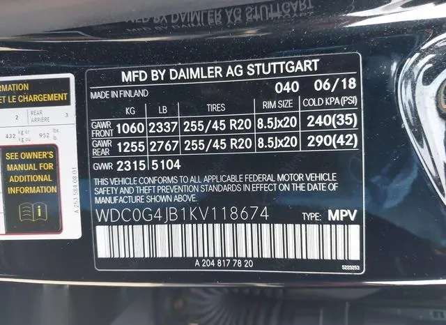 WDC0G4JB1KV118674 2019 2019 Mercedes-Benz GLC 300 9