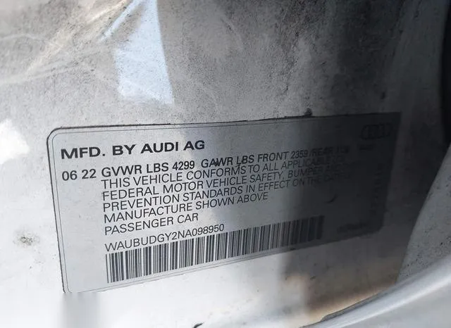 WAUBUDGY2NA098950 2022 2022 Audi A3- Premium Plus 40 Tfsi F 9