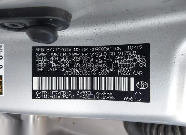 JTDKN3DU8D1616067 2013 2013 Toyota Prius- Two 9