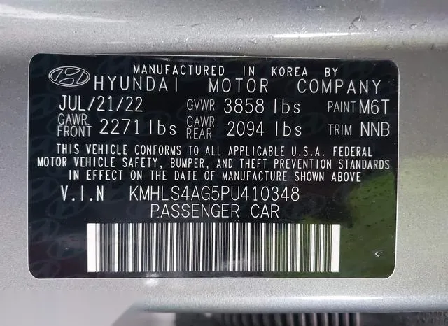 KMHLS4AG5PU410348 2023 2023 Hyundai Elantra- Sel 9