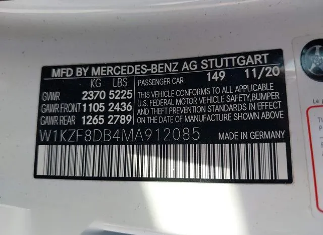 W1KZF8DB4MA912085 2021 2021 Mercedes-Benz E 350 9