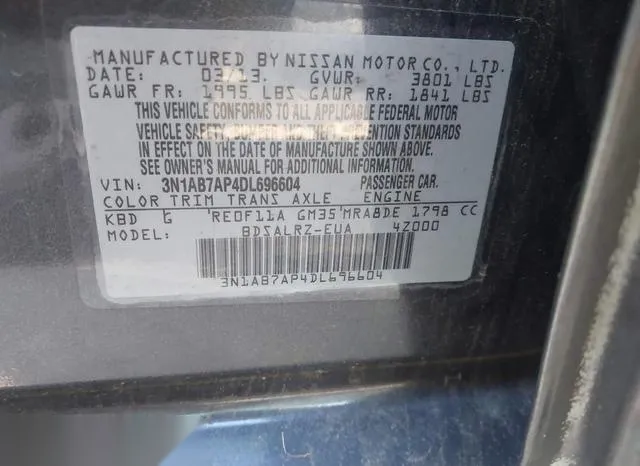 3N1AB7AP4DL696604 2013 2013 Nissan Sentra- SR 9