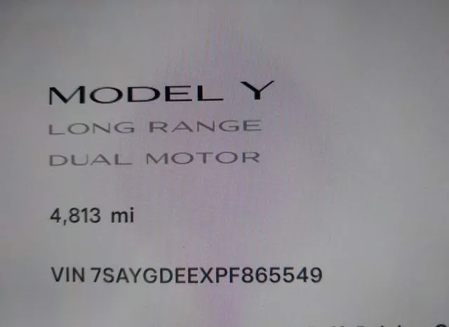 7SAYGDEEXPF865549 2023 2023 Tesla Model Y- Awd/Long Range D 7