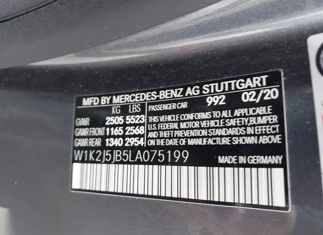 W1K2J5JB5LA075199 2020 2020 Mercedes-Benz CLS-Class- Cls 450 9