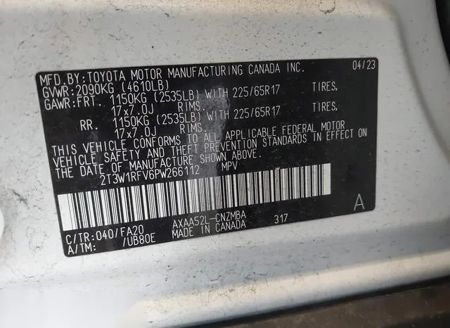 2T3W1RFV6PW266112 2023 2023 Toyota RAV4- Xle 9