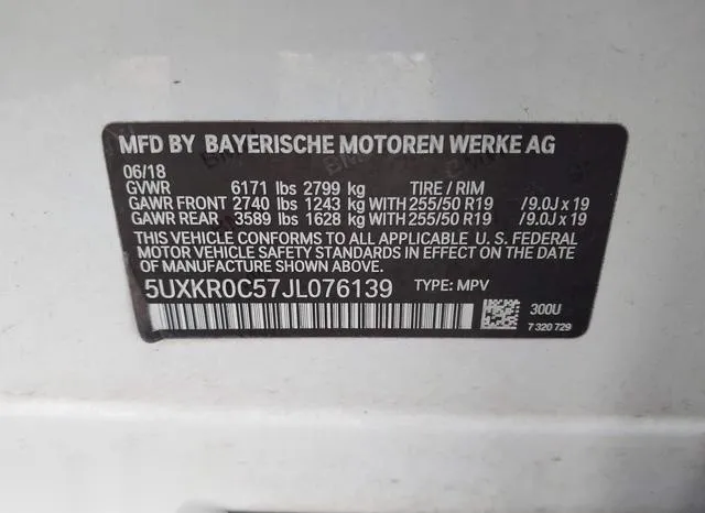 5UXKR0C57JL076139 2018 2018 BMW X5- Xdrive35I 9