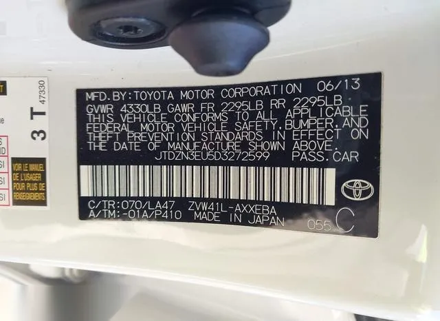 JTDZN3EU5D3272599 2013 2013 Toyota Prius- V Five 9