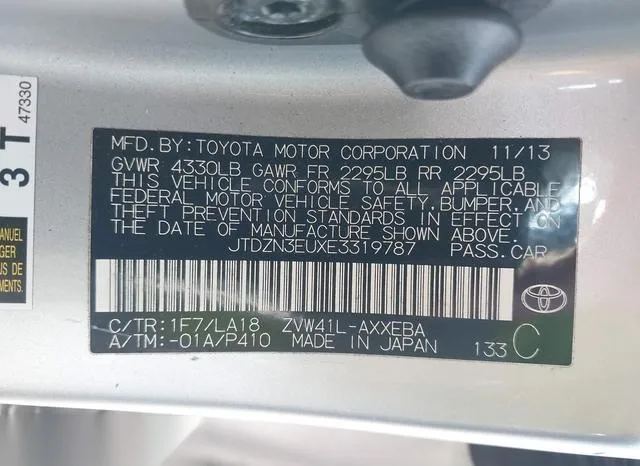 JTDZN3EUXE3319787 2014 2014 Toyota Prius- V Five 9