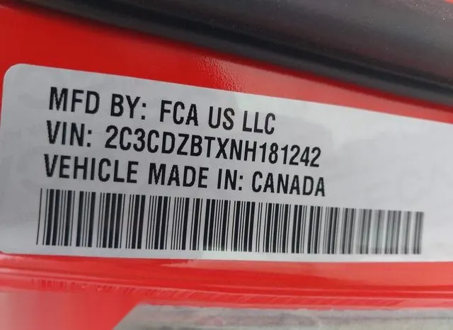 2C3CDZBTXNH181242 2022 2022 Dodge Challenger- R/T 9