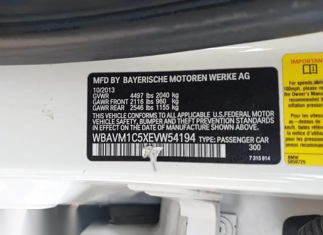 WBAVM1C5XEVW54194 2014 2014 BMW X1- Sdrive28I 9