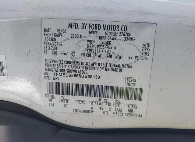 1FMEU63866UB58130 2006 2006 Ford Explorer- Xlt 9