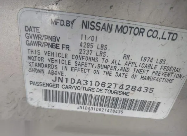 JN1DA31D62T428435 2002 2002 Nissan Maxima- SE 9