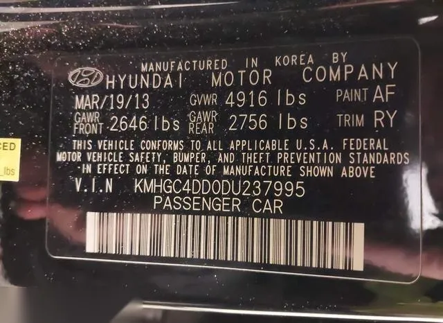 KMHGC4DD0DU237995 2013 2013 Hyundai Genesis- 3-8 9