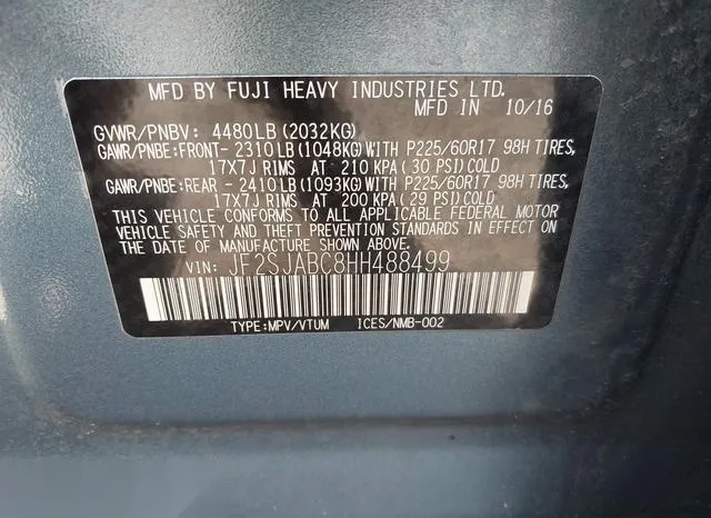 JF2SJABC8HH488499 2017 2017 Subaru Forester- 2-5I 9