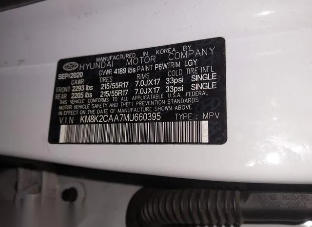 KM8K2CAA7MU660395 2021 2021 Hyundai Kona- Sel 9