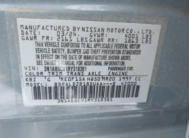 3N1AB8CV1RY318381 2024 2024 Nissan Sentra- Sv Xtronic Cvt 9