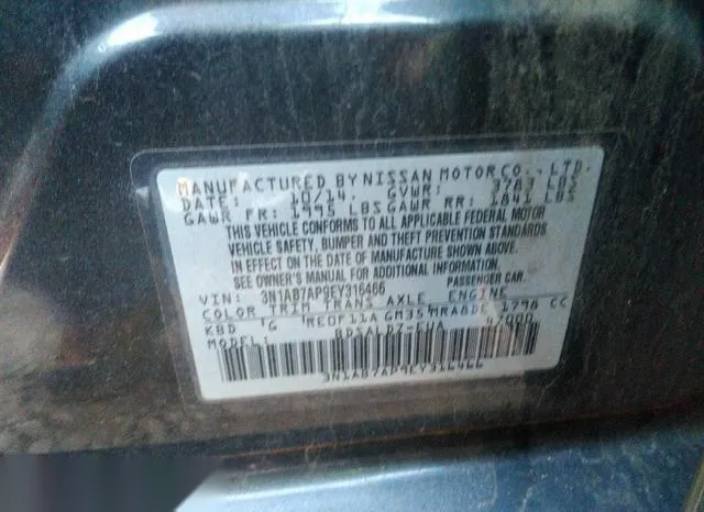 3N1AB7AP9EY316466 2014 2014 Nissan Sentra- SV 9