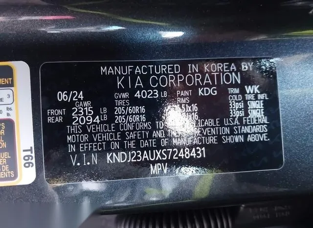 KNDJ23AUXS7248431 2025 2025 KIA Soul- LX 9