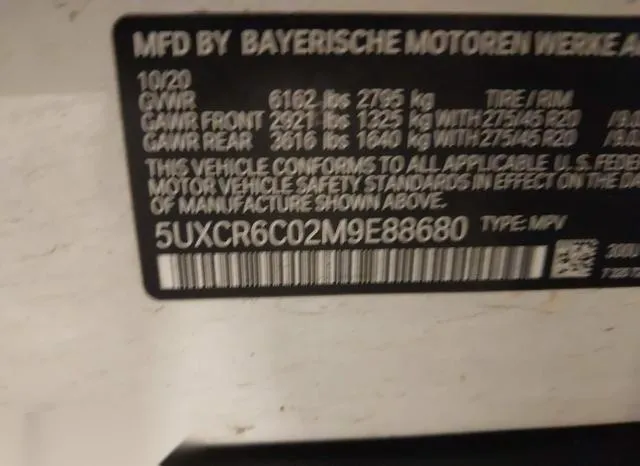 5UXCR6C02M9E88680 2021 2021 BMW X5- Xdrive40I 9