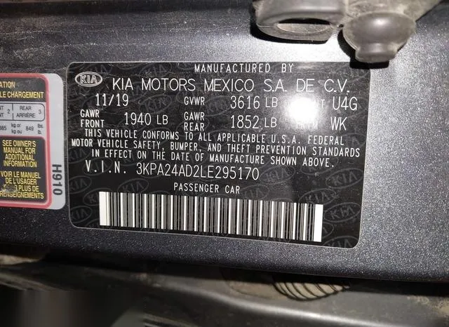 3KPA24AD2LE295170 2020 2020 KIA Rio- S 9