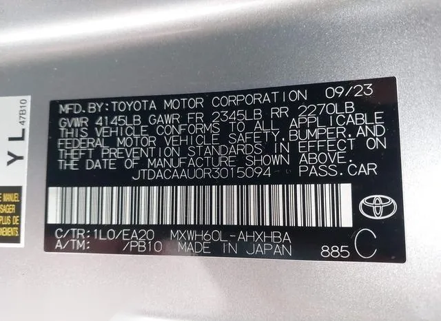 JTDACAAU0R3015094 2024 2024 Toyota Prius- Limited 9