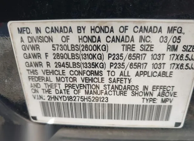 2HNYD18275H529123 2005 2005 Acura MDX 9