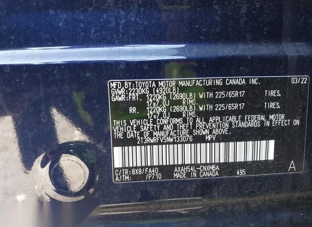 2T3RWRFV5NW133076 2022 2022 Toyota RAV4- Hybrid Xle 9