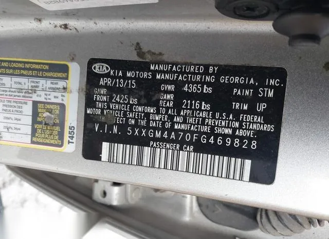 5XXGM4A70FG469828 2015 2015 KIA Optima- LX 9