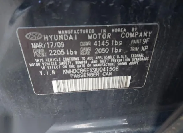 KMHDC86EX9U041506 2009 2009 Hyundai Elantra- Touring 9