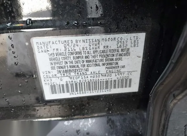 3N1AB8BV5SY231140 2025 2025 Nissan Sentra- S 9