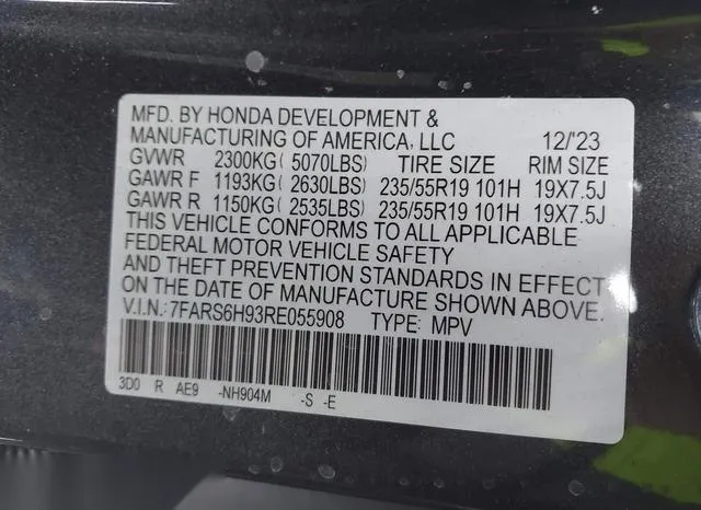 7FARS6H93RE055908 2024 2024 Honda CR-V- Hybrid Sport Touring 9