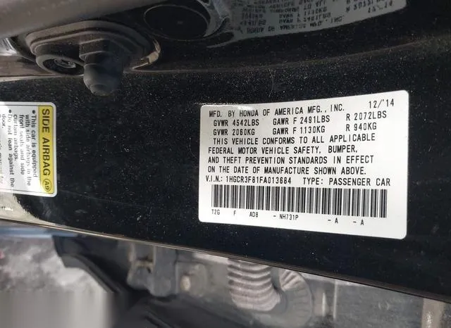 1HGCR3F81FA013684 2015 2015 Honda Accord- Ex-L V-6 9