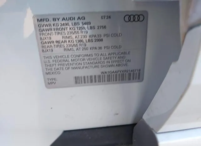 WA1GAAFYXR2145718 2024 2024 Audi Q5- Premium 45 Tfsi S Line 9