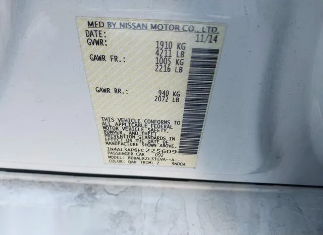 1N4AL3AP6FC225609 2015 2015 Nissan Altima- 2-5 SL 9