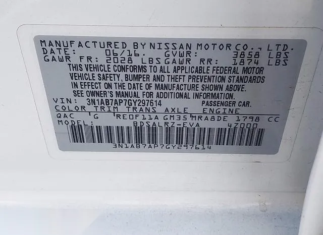 3N1AB7AP7GY297614 2016 2016 Nissan Sentra- SR 9