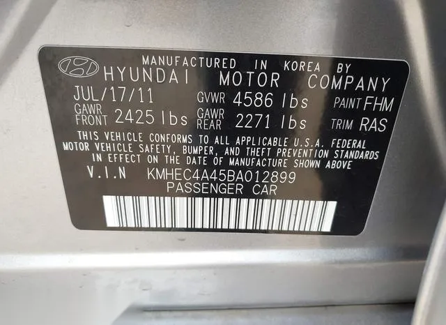 KMHEC4A45BA012899 2011 2011 Hyundai Sonata- Hybrid 9