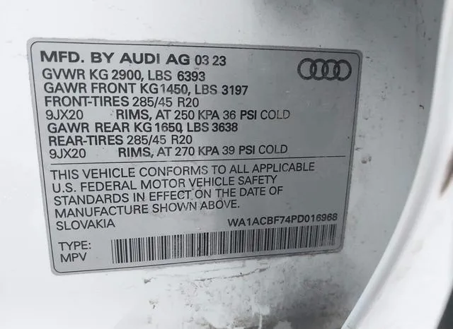 WA1ACBF74PD016968 2023 2023 Audi Q7- Premium 45 Tfsi Quattr 9