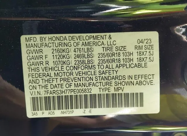 7FARS3H77PE005832 2023 2023 Honda CR-V- Ex-L 2Wd 9