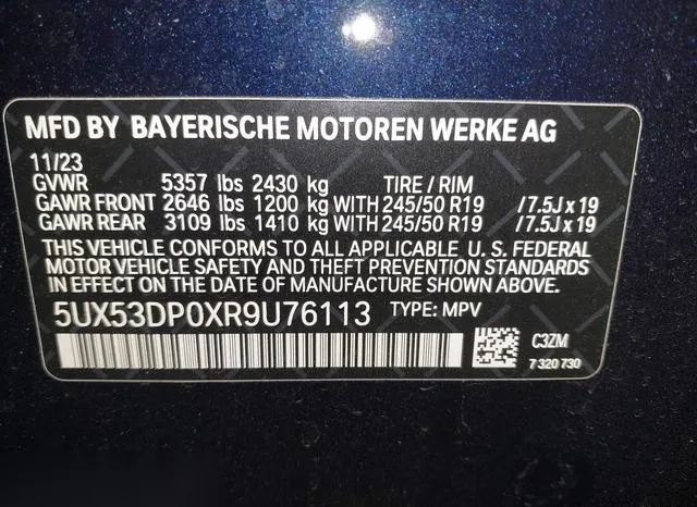 5UX53DP0XR9U76113 2024 2024 BMW X3- Xdrive30I 9