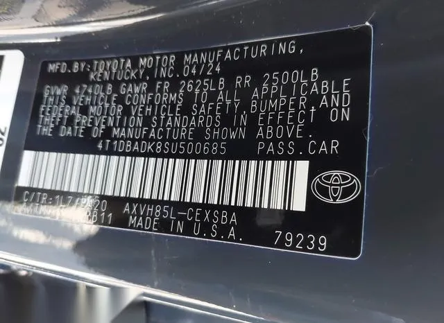 4T1DBADK8SU500685 2025 2025 Toyota Camry- SE 9