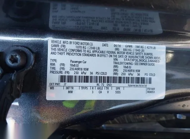 1FADP3L90GL344483 2016 2016 Ford Focus 9