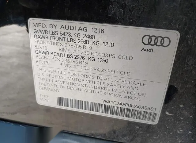 WA1C2AFP0HA095581 2017 2017 Audi Q5- 2-0T Premium 9