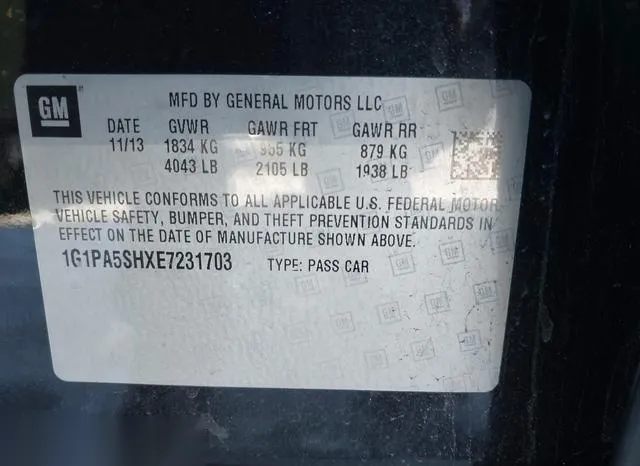 1G1PA5SHXE7231703 2014 2014 Chevrolet Cruze- Ls Auto 9