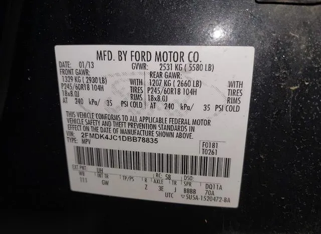 2FMDK4JC1DBB78835 2013 2013 Ford Edge- Sel 9