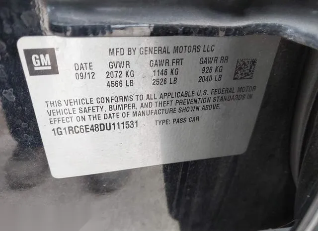 1G1RC6E48DU111531 2013 2013 Chevrolet Volt 9