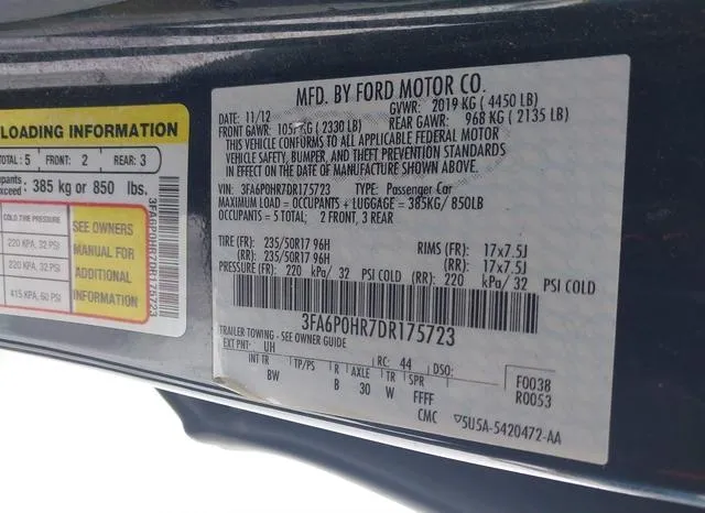 3FA6P0HR7DR175723 2013 2013 Ford Fusion- SE 9