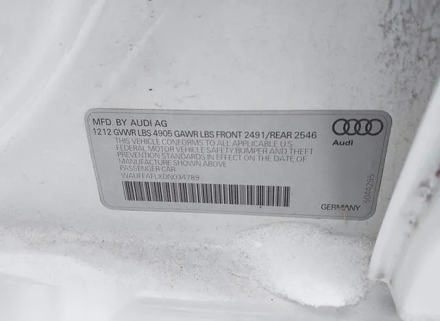 WAUFFAFLXDN034789 2013 2013 Audi A4- 2-0T Premium 9